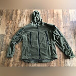 Tactical Fleece Jacket Mens 2XL Military Army Thick Full Zip Sweatshirt Pockets